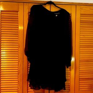 Black long sleeve cocktail dress size 14